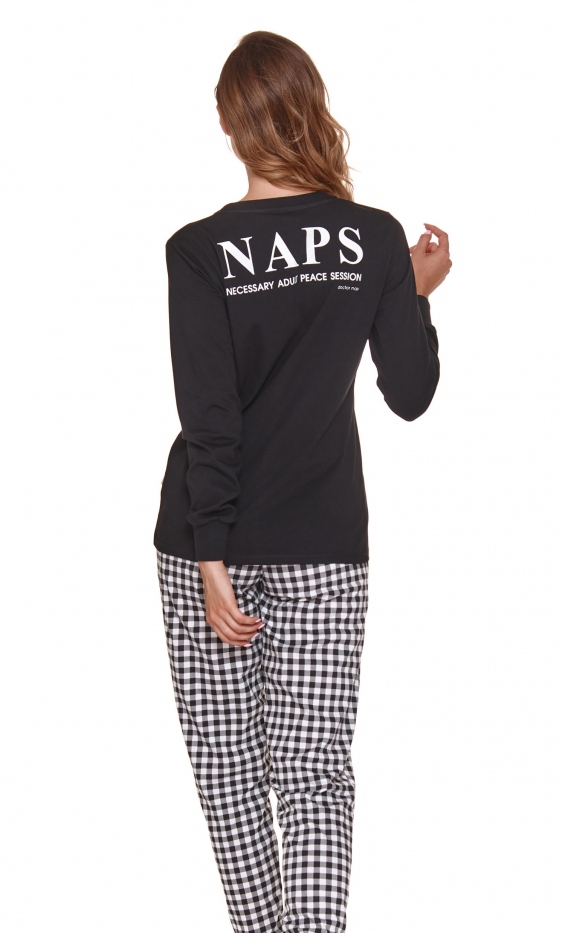 Czarna piżama z napisem ALL YOU NEED IS NAP