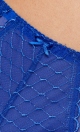 Marine stringi z haftem niebieskie