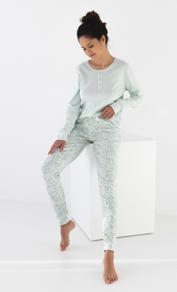 Piżama Sensis Olive Interlock dł/r S-XL