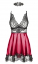 Eve chemise with mask purple