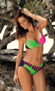 Kostium kąpielowy Tamara Blu Scuro-Blight Green-Rosa Shocking M-399 (3)